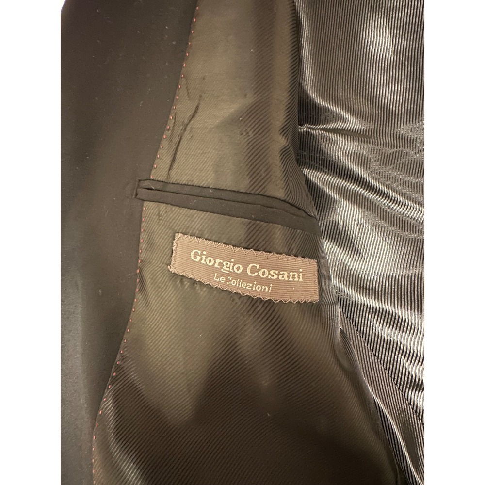 Giorgio Cosani Le Collezioni Super 120s Wool Blazer Suit Jacket Men Black 40 REG - Picture 4 of 14